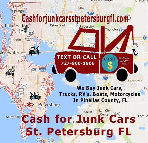 Vehicle recycling, vehicle removal services, cash for cars, St Petersburg Fl