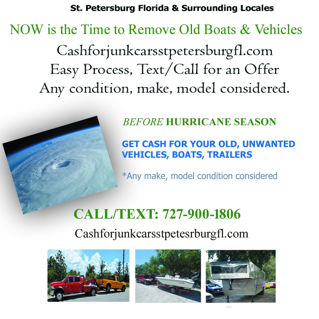 Boat and vehicle removal services St Petersburg FL